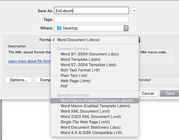 How to Place a Virus in a Word Document for Mac OS X