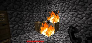 Make a fireplace in Minecraft
