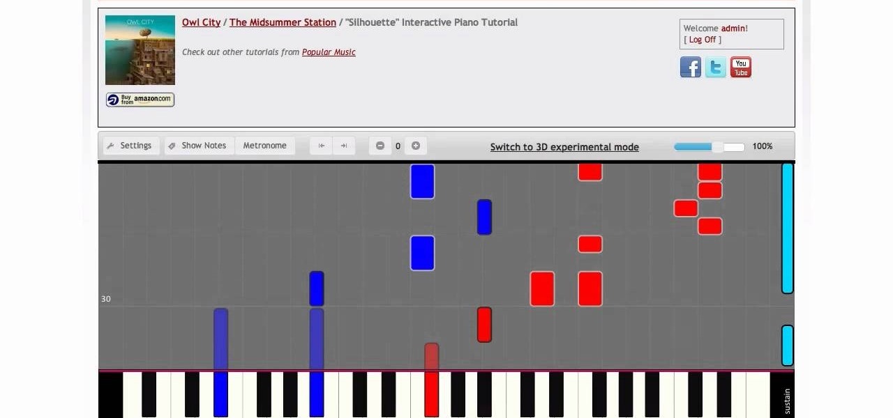 Play "Silhouette" by Owl City ("The Midsummer Station" album) - Interactive Piano Tutorial