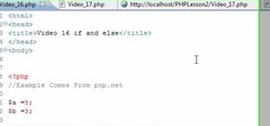 Create basic if-else statements when coding in PHP