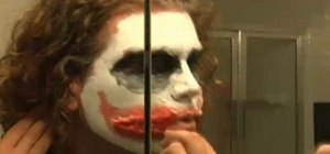 Create Heath Ledger's Joker makeup from "Batman"