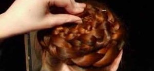 Style your hair into a double braided bun