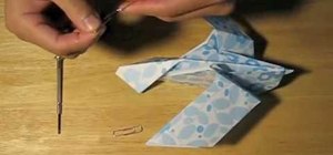 Origami a dove & turn it into a Christmas ornament