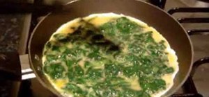 Make an omelet with lots of spinach