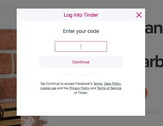 Login with code tinder Tinder Verification