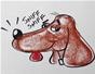 Draw a blood hound cartoon