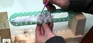 Make a loom-knitted snowy sparkle scarf (aka Crystal scarf)