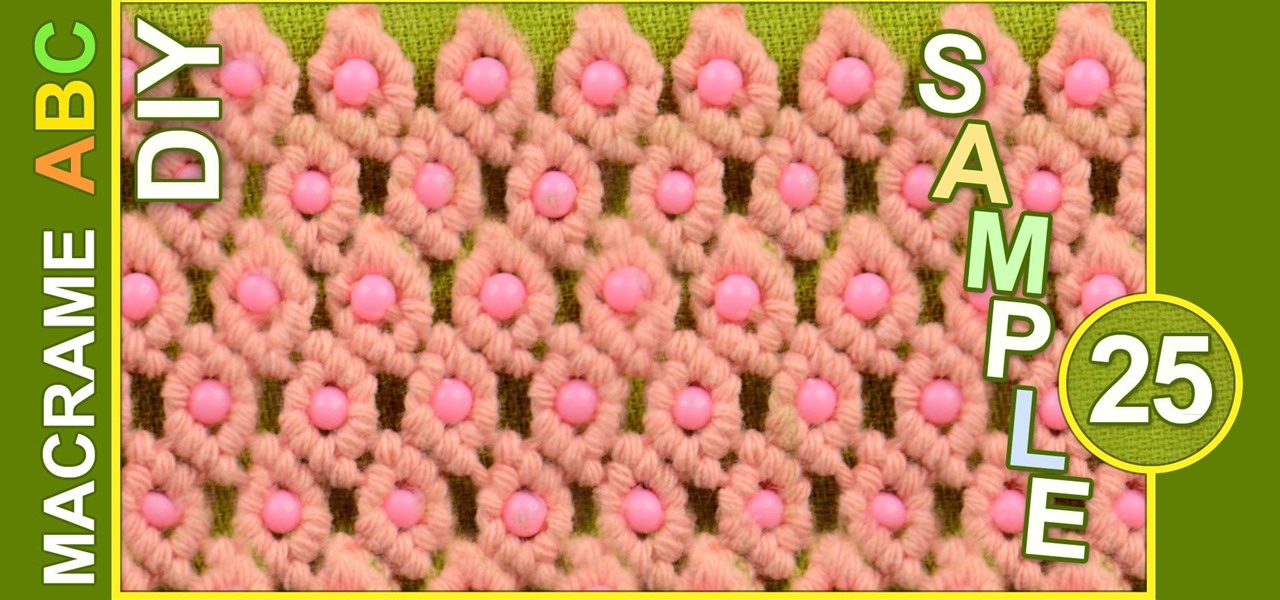 Macrame ABC - Pattern Sample #25 with Beads