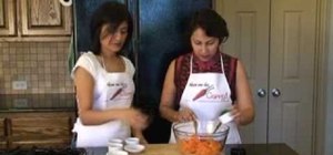 Make an Indian style shredded carrot salad (kosambri)