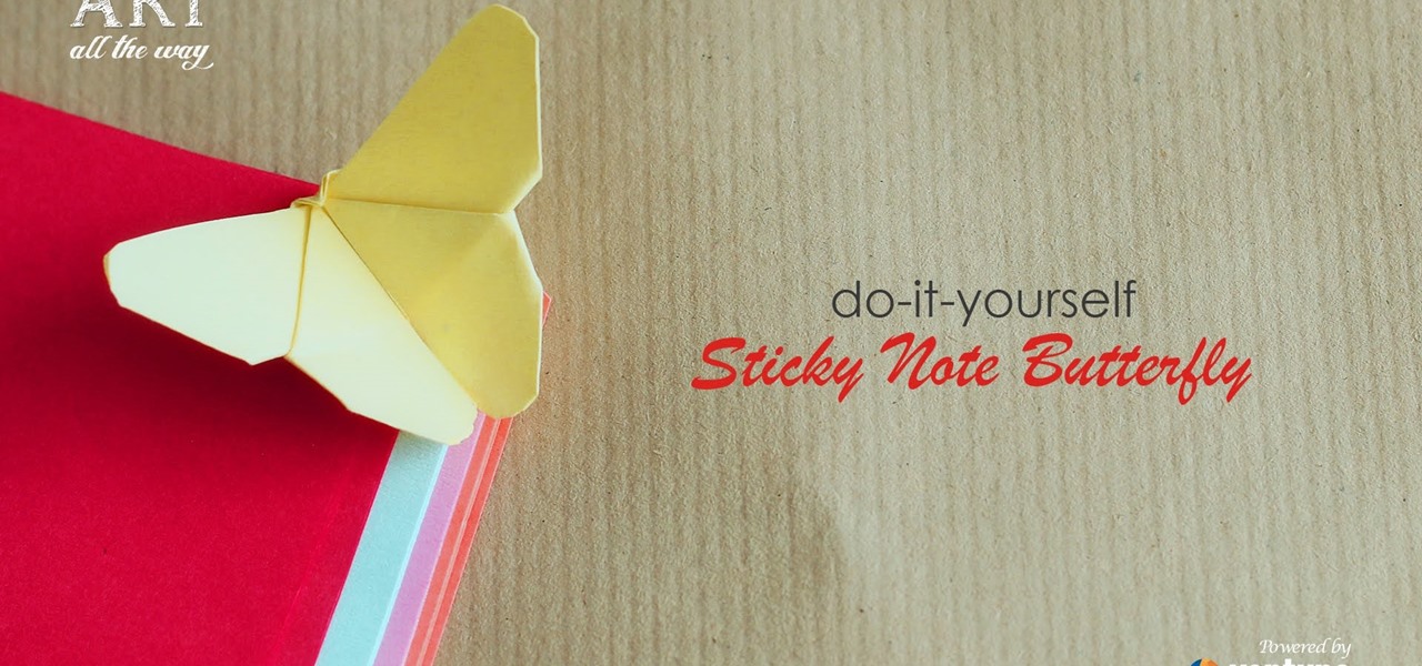 Make Sticky Note Butterfly