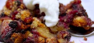 Make a Southern blueberry and peach cobbler