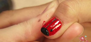Create a cute ladybug nail look quickly