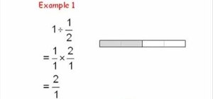 Divide a whole number by a proper fraction in math