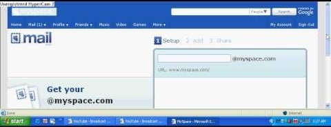 Get a MySpace email address & modify your profile URL