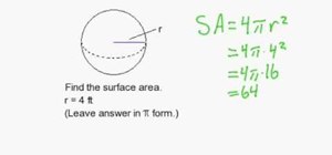 Find the surface area of a sphere