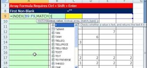 Return a row's first non-blank cell in Microsoft Excel