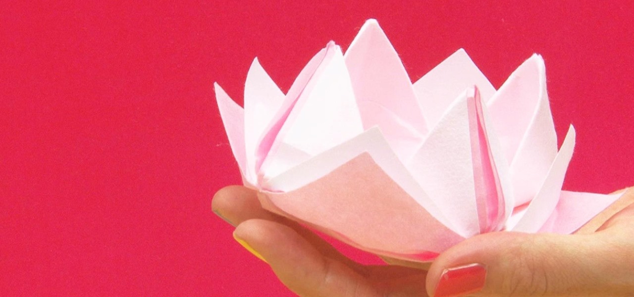 Make an Origami Lotus with Washi Paper