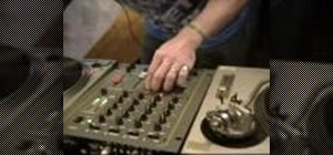 Use volume and EQ controls on a mixer when DJing