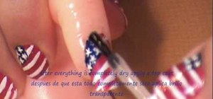 Paint flag Independence Day inspired nails