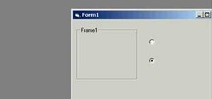 Use frame components when programming in Microsoft Visual Basic