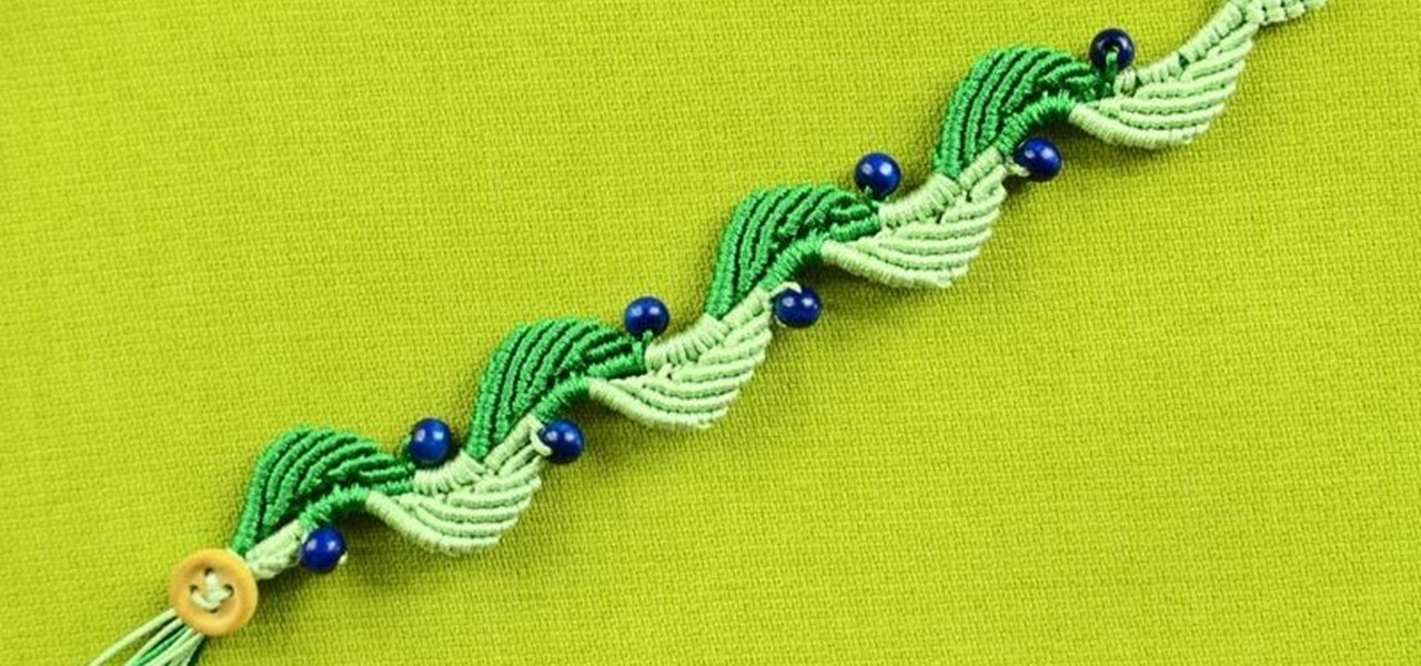 DIY Wavy Leaf & Blueberry Bracelet