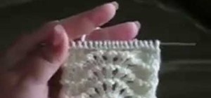 Knit the feather and fan stitch aka Old Shale