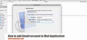 Add Gmail account to Mac OS X Mail application