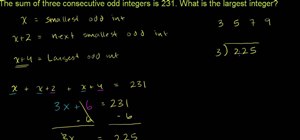 Find the sum of consecutive odd integers in math