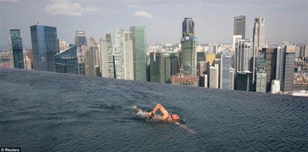 Careful. Swim off the Edge, Fall 55 Stories to Your Death