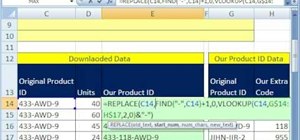 Insert text into a test string with Excel's REPLACE