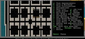 Build bedrooms, farms, and stairs in Dwarf Fortress