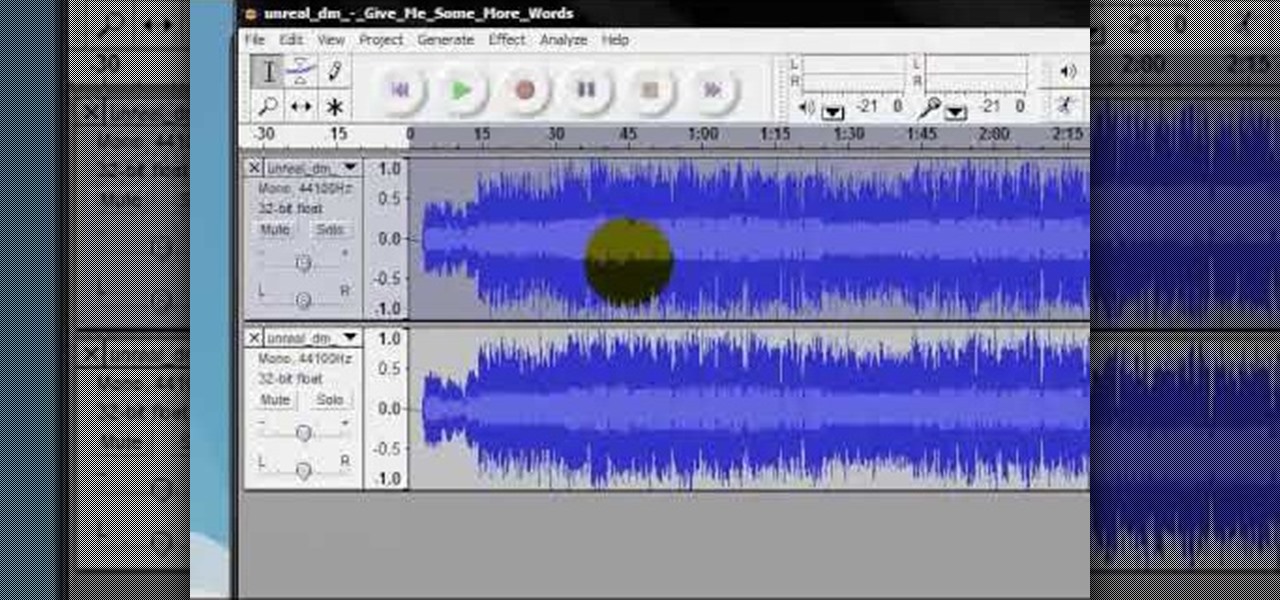Reduce the Level of the Vocals in a Song with Audacity