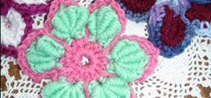 Crochet a majestic flower motif left-handed