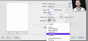 Set and adjust printing options on a Mac OS X computer