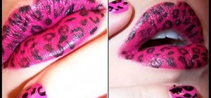 Create leopard print lips