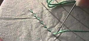 Embroider by using a running stitch