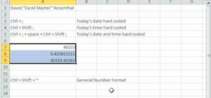 Add today's date & time via keyboard shortcut in Excel