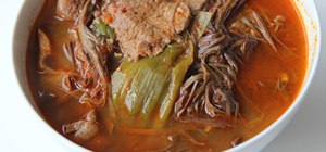 Make Korean spicy beef vegetable soup aka Yuk Gae Jang