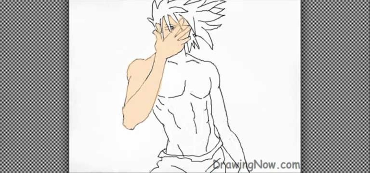 My fist time drawing a male anime body | Art Amino