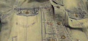 Distress and crop a jean jacket