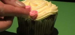 Pipe a petite and cute rose swirl onto a cupcake