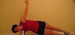 Do plank modification and side plank for yoga