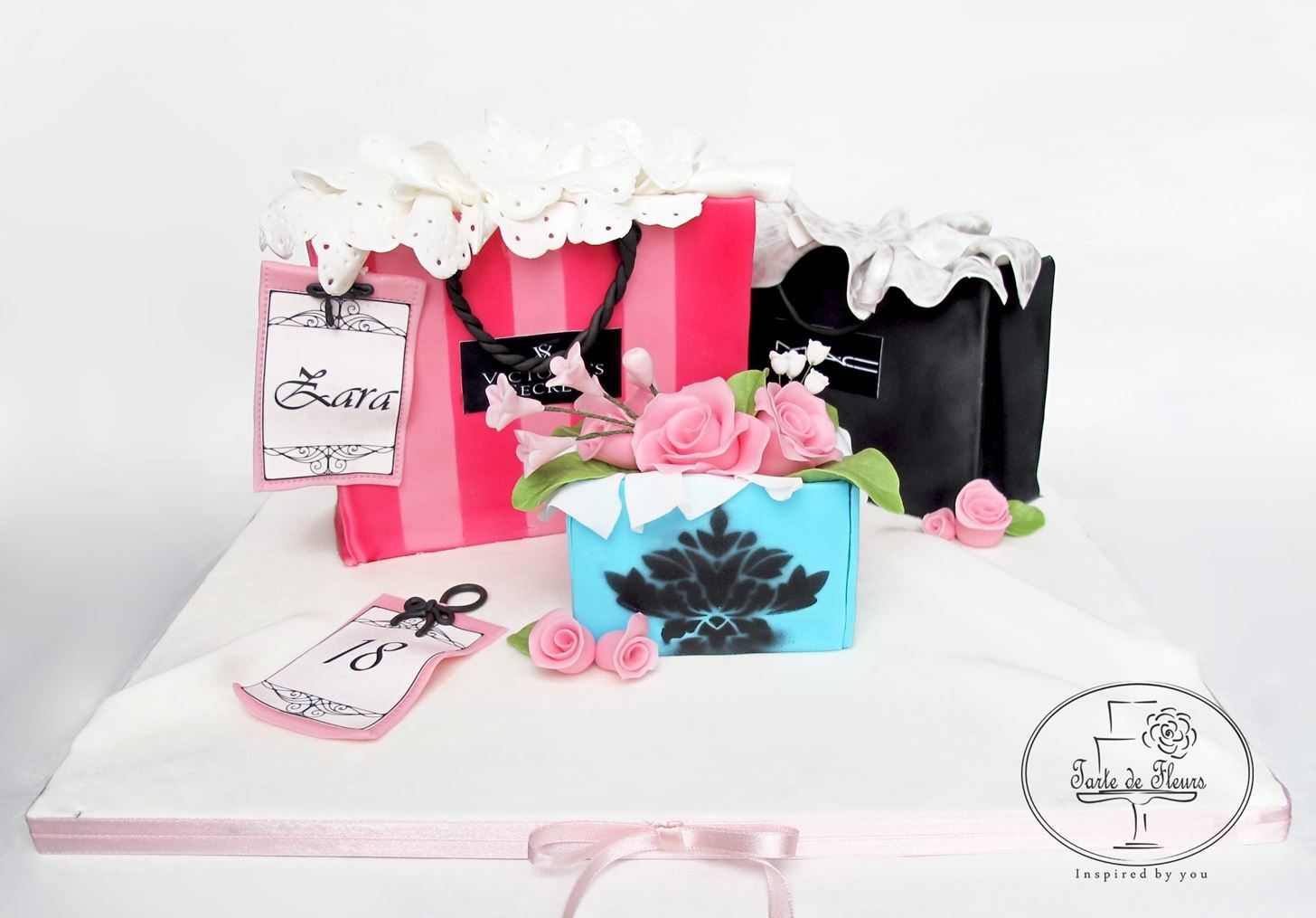 How to Make Shopping Bags Cake | Victoria's Secret & M.A.C