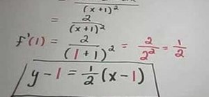 Find the equation of a tangent line