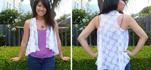 Make a sleeveless cardigan without sewing anything