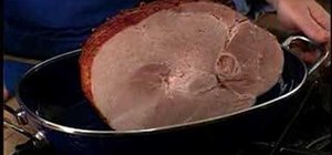 Cook and carve a simple honey baked ham for Thanksgiving dinner