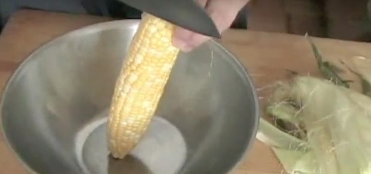 Shuck and Cut the Kernels Off an Ear of Corn for Cooking