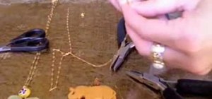 Make a simple pendant necklace on a gold chain