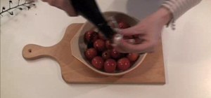 Roast cherry tomatoes with balsamic vinegar
