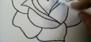 Draw a rose step by step with pencil